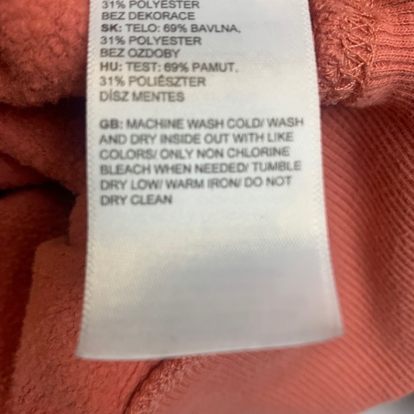 The North Face Men's Large Rust Orange Logo Pullover Hoodie Sweatshirt Outdoor - Picture 6 of 10